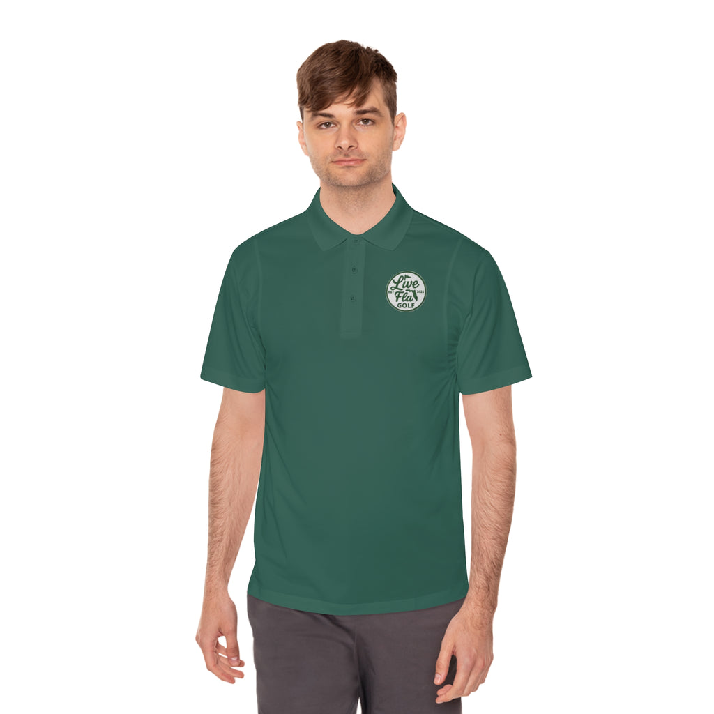 Men's Sport Polo Shirt - Live Free Golf Apparel, Casual Golf Shirt, Father's Day Gift, Outdoor Adventure Clothing, Comfortable Summer Wear