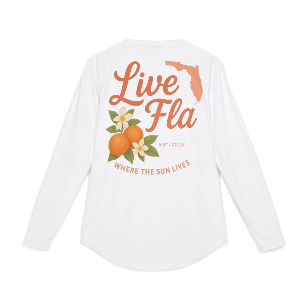 Men's UV Protection Long Sleeve Shirt - 'Live Fla' Sun Shirt, Beachwear, Outdoor Activity, Summer Fashion, Gift for Him, Florida Vibes