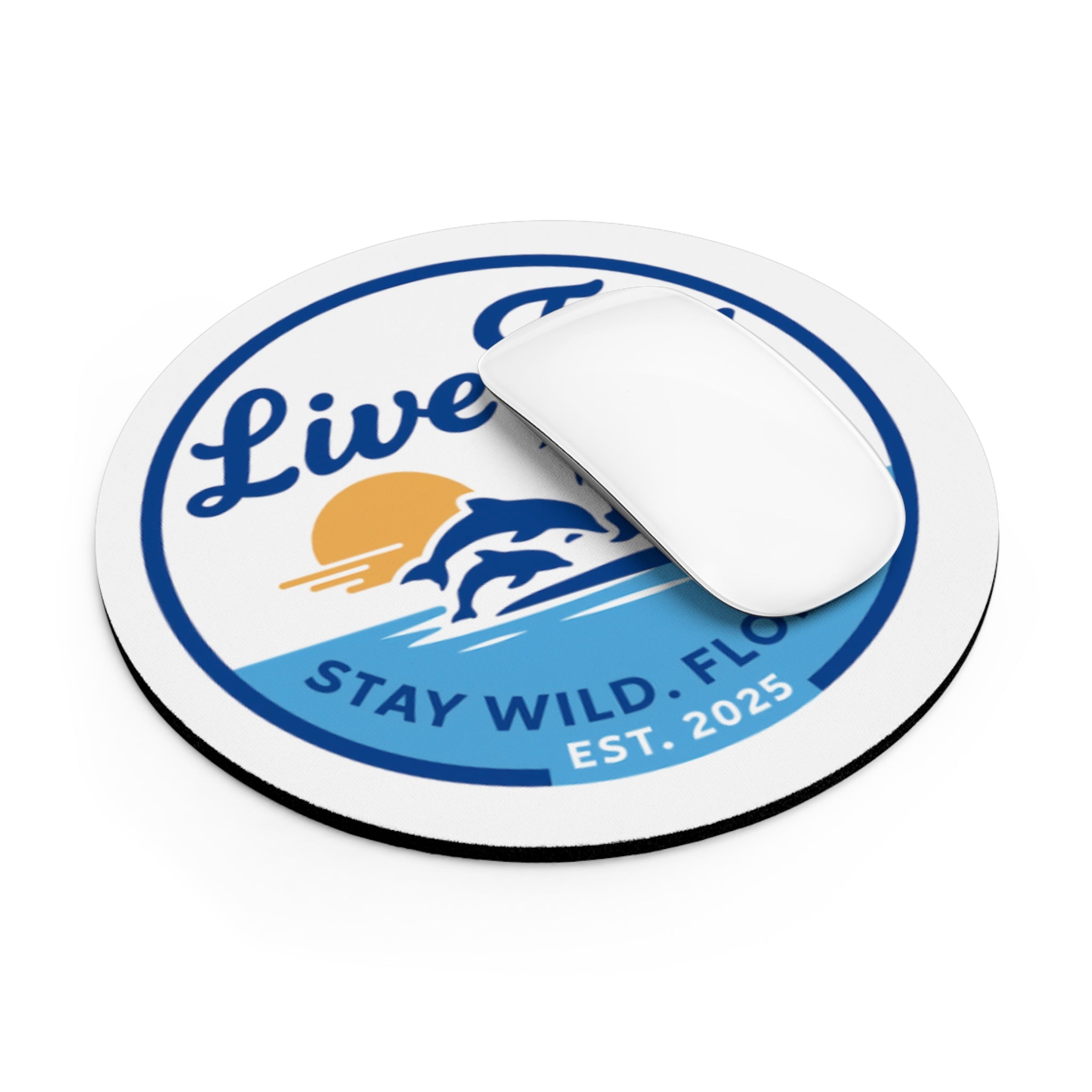 Live Fla Mouse Pad - Tropical Florida Vibes, Perfect Gift for Ocean Lovers, Home Office Decor, Beach Life Enthusiasts, Wild & Free