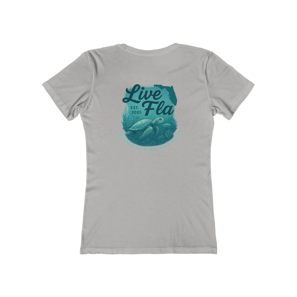 Live Florida Women's Boyfriend Tee, Casual Summer Shirt, Gift for Florida Lovers, Beach Vibes Tee, Fun Vacation Outfit