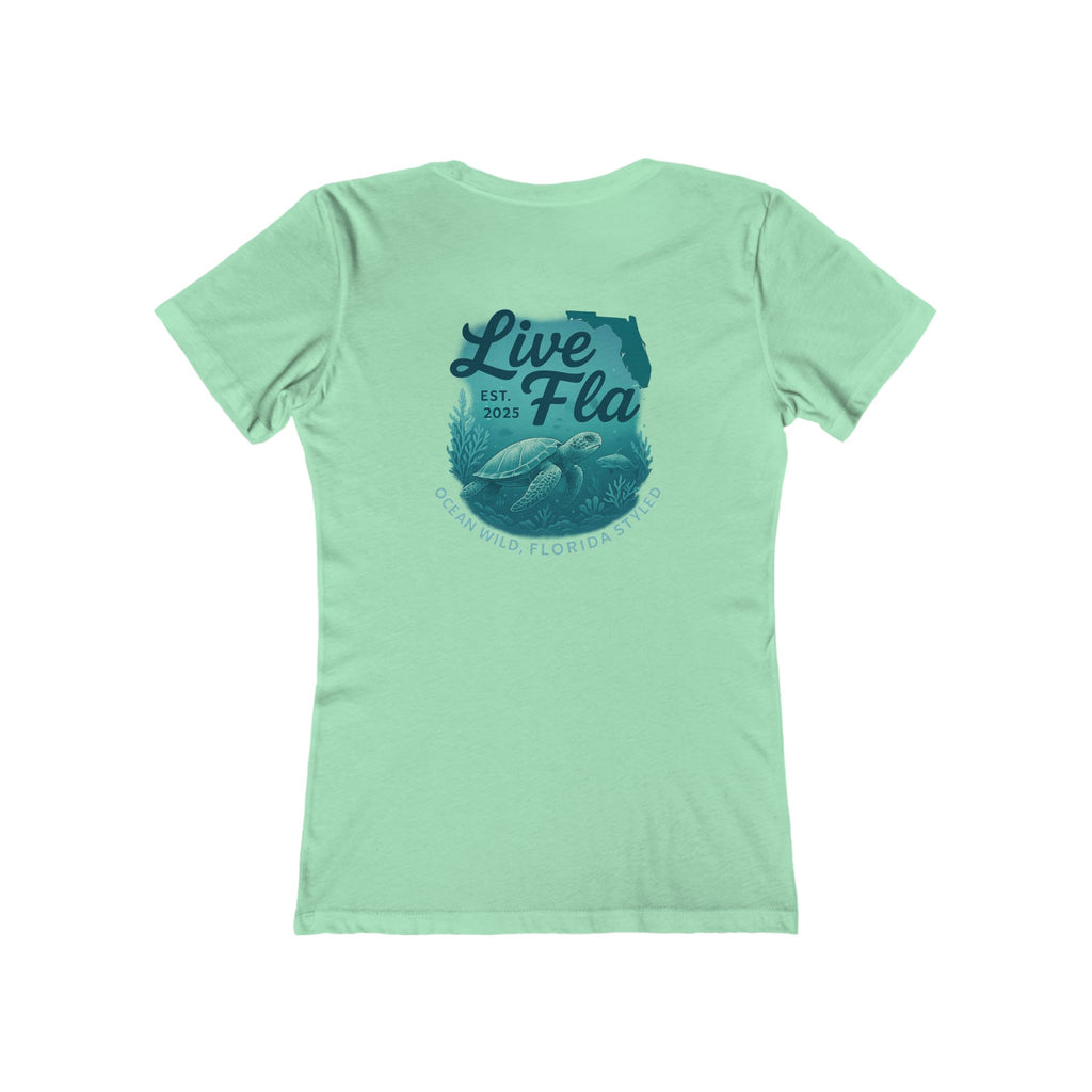 Live Florida Women's Boyfriend Tee, Casual Summer Shirt, Gift for Florida Lovers, Beach Vibes Tee, Fun Vacation Outfit