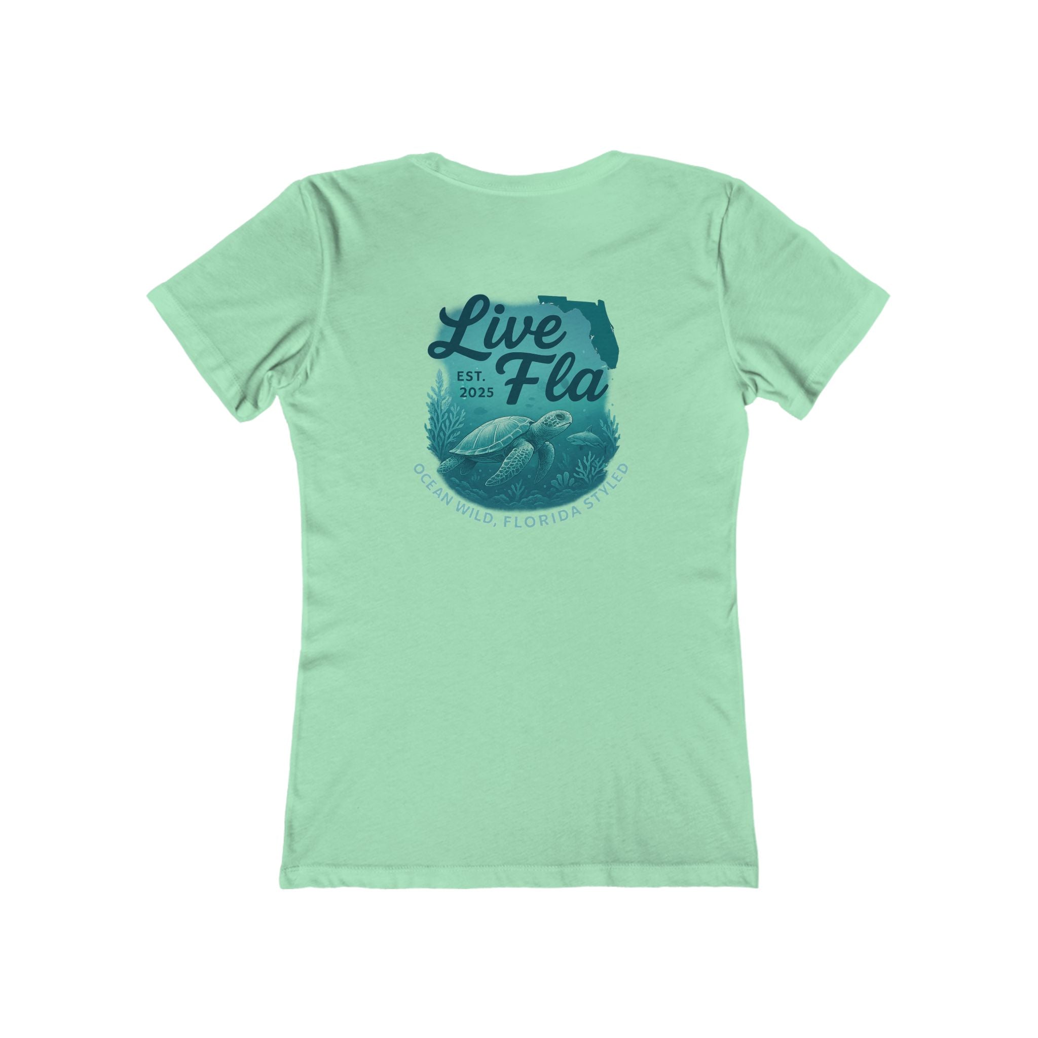 Live Florida Women's Boyfriend Tee, Casual Summer Shirt, Gift for Florida Lovers, Beach Vibes Tee, Fun Vacation Outfit