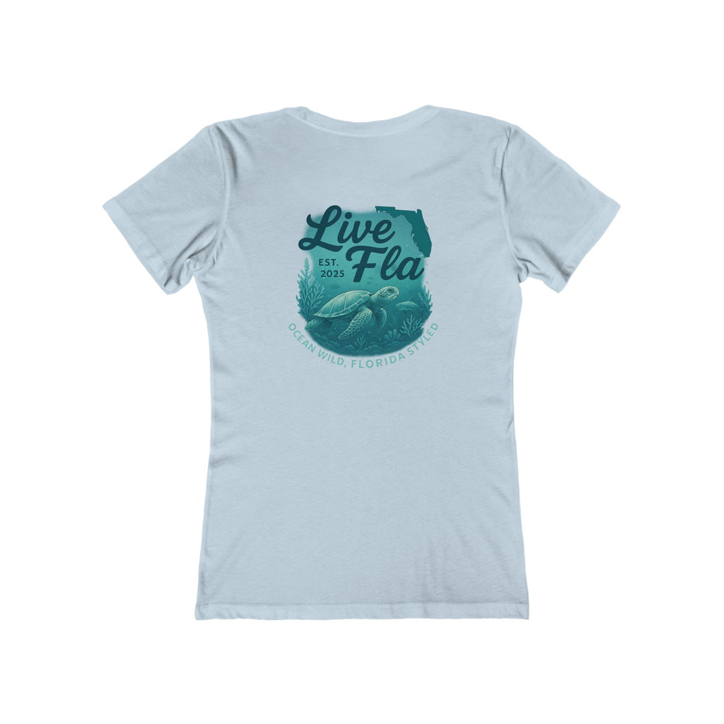 Live Florida Women's Boyfriend Tee, Casual Summer Shirt, Gift for Florida Lovers, Beach Vibes Tee, Fun Vacation Outfit