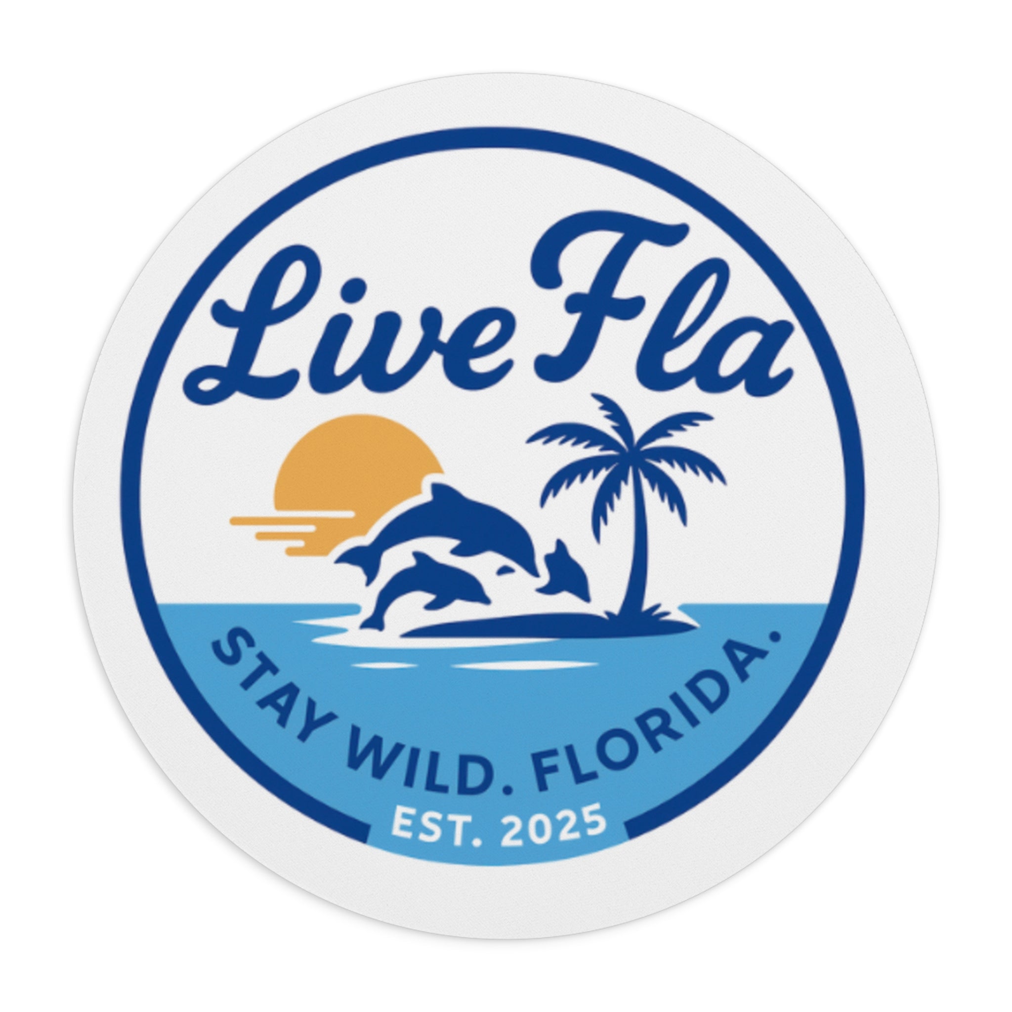 Live Fla Mouse Pad - Tropical Florida Vibes, Perfect Gift for Ocean Lovers, Home Office Decor, Beach Life Enthusiasts, Wild & Free