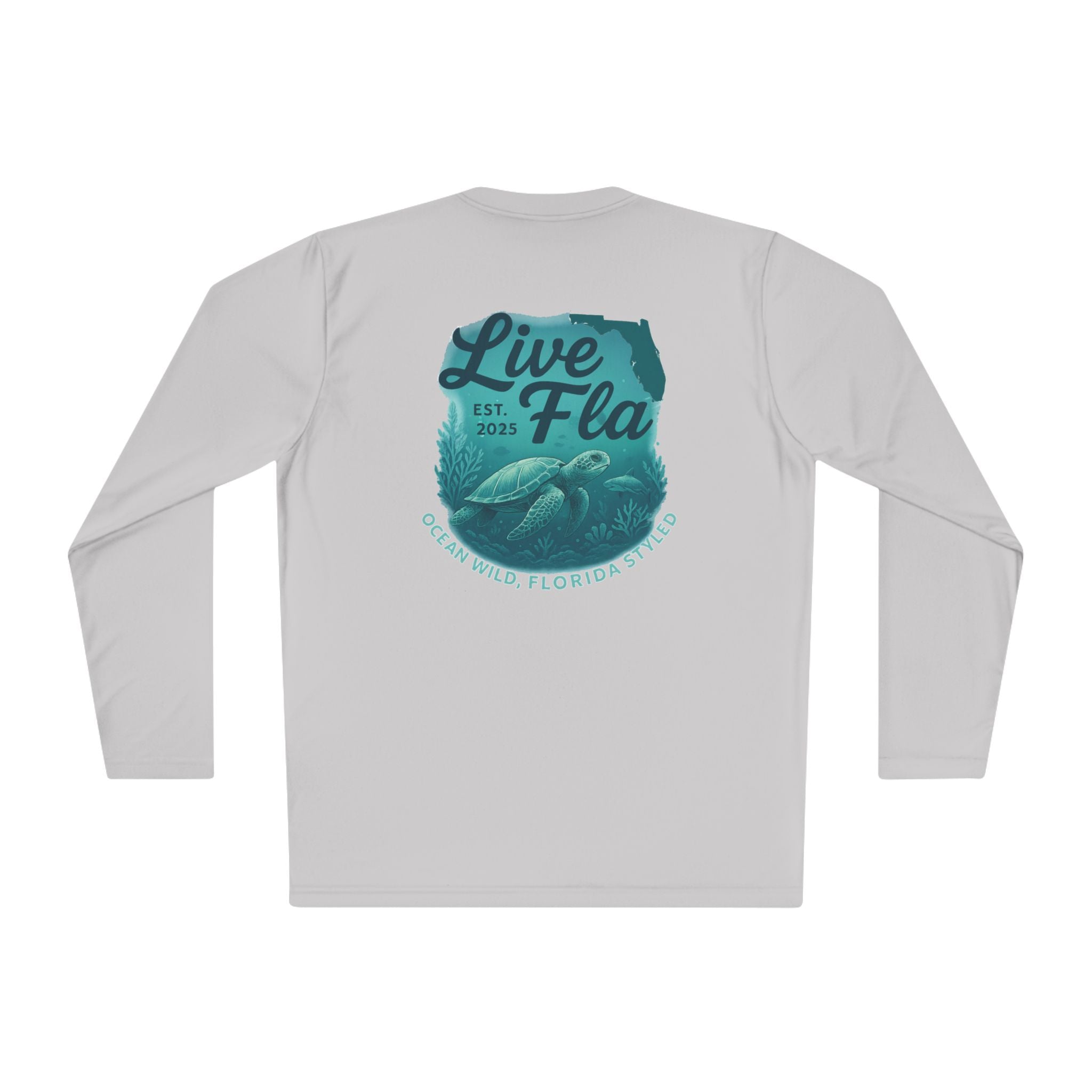 Live Fla Unisex Lightweight Long Sleeve Tee | Coastal Vibe Shirt, Casual Fashion, Beach Wear, Gift for Ocean Lovers