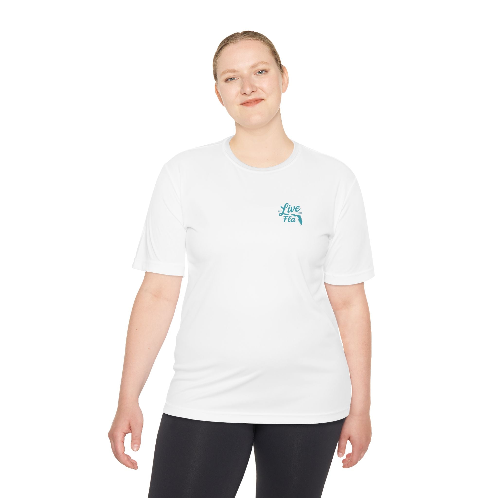 LiveFla Dolphin Unisex Moisture Wicking Tee - Ocean Inspired Summer Shirt, Beachwear, Casual T-shirt, Gifts for Dolphin Lovers, Swim Top