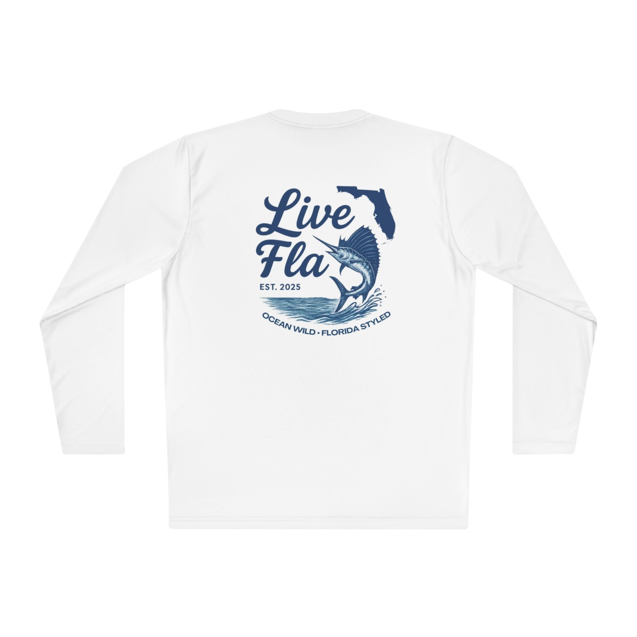 Florida Fish-Themed Lightweight Long Sleeve Tee, Fishing Shirt, Beachwear, Ocean Lover Gift, Summer Casual Top