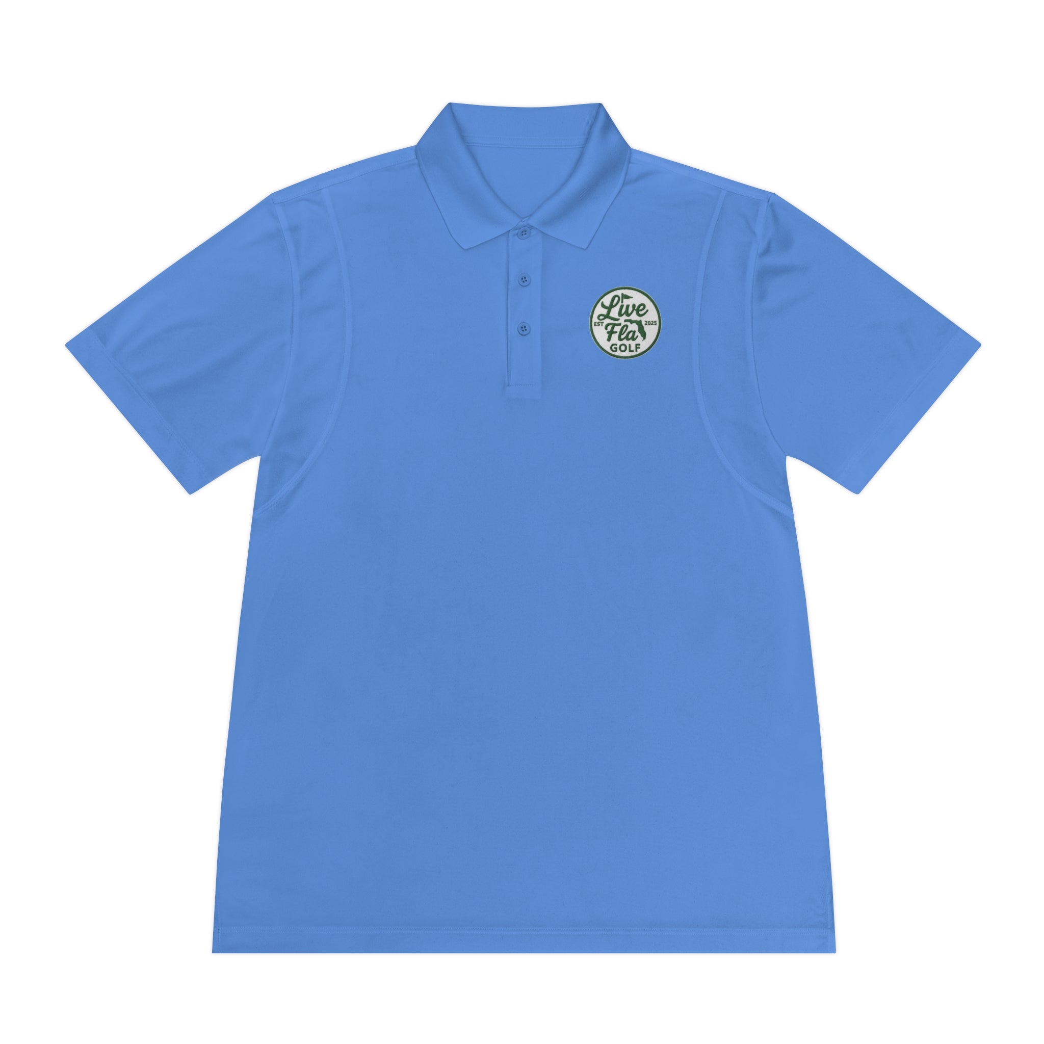 Men's Sport Polo Shirt - Live Free Golf Apparel, Casual Golf Shirt, Father's Day Gift, Outdoor Adventure Clothing, Comfortable Summer Wear
