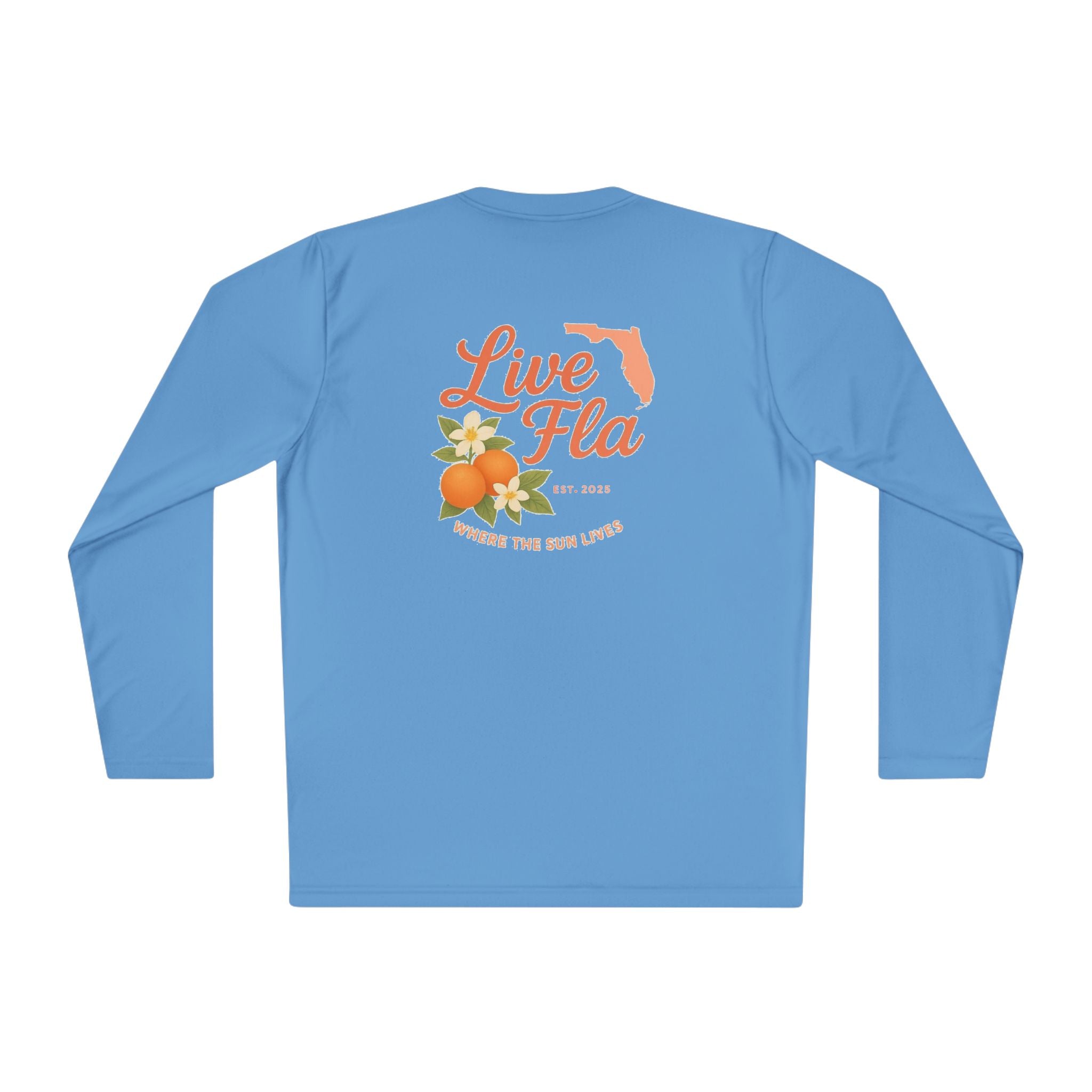Lightweight Long Sleeve Tee, Florida Inspired, Casual Wear, Gift for Sunshine Lovers, Travel Souvenir, Summer Essential