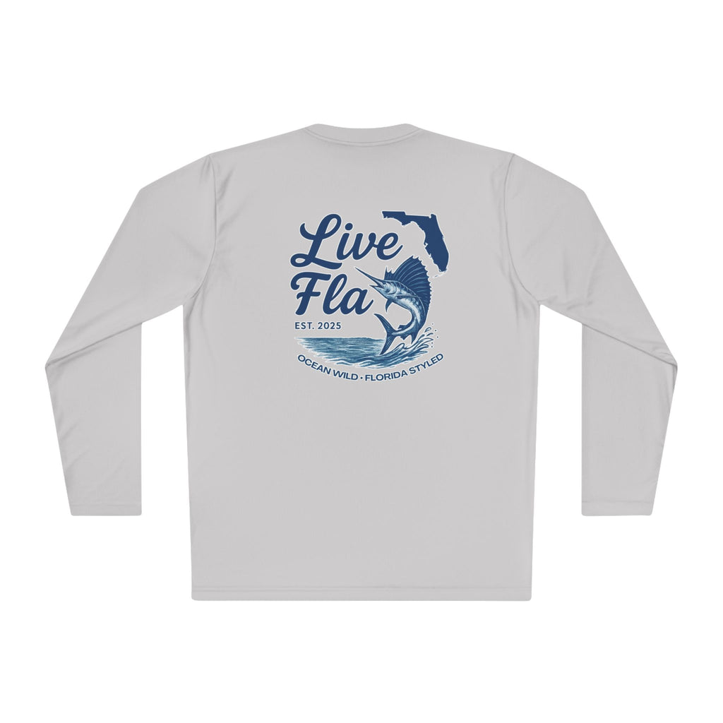 Florida Fish-Themed Lightweight Long Sleeve Tee, Fishing Shirt, Beachwear, Ocean Lover Gift, Summer Casual Top