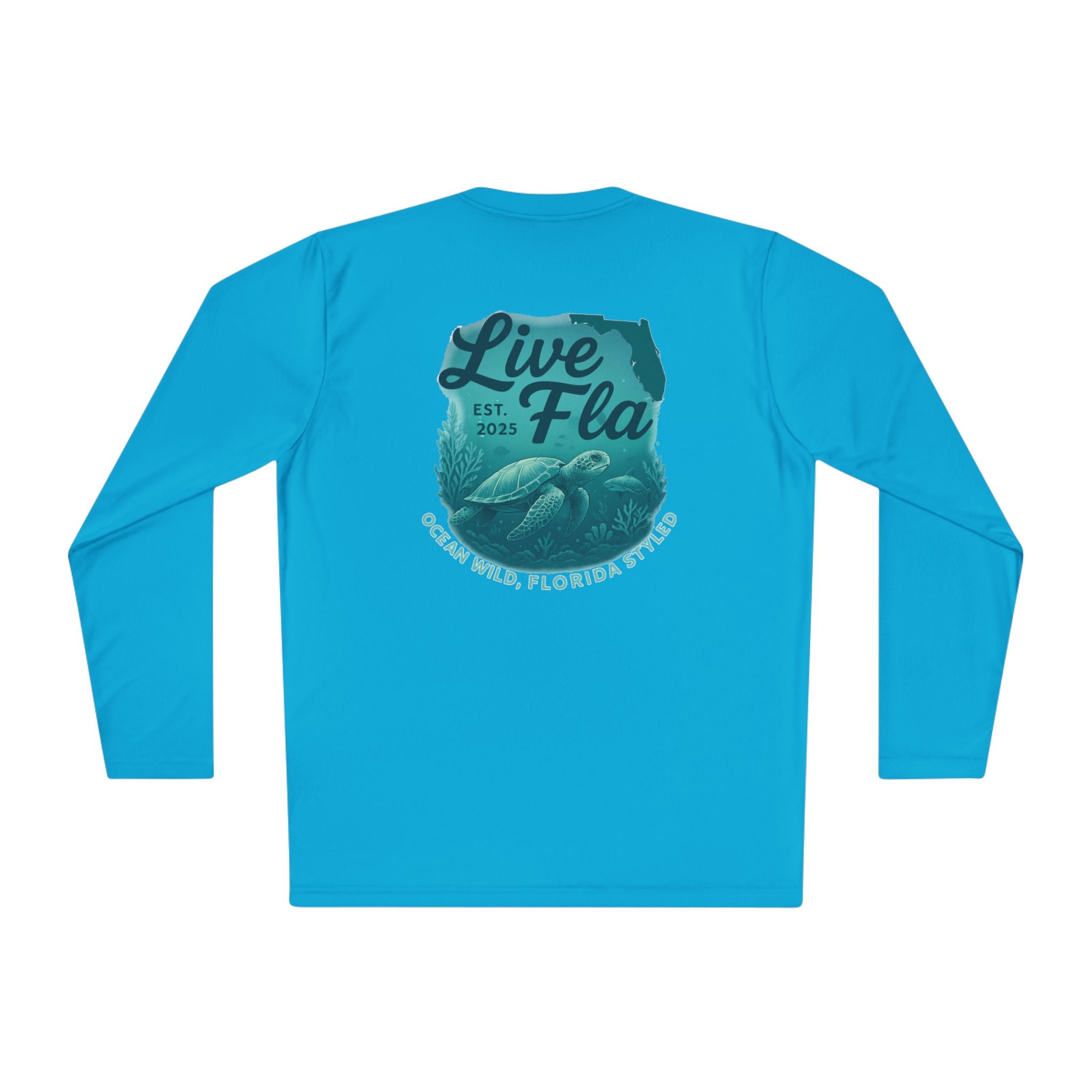 Live Fla Unisex Lightweight Long Sleeve Tee | Coastal Vibe Shirt, Casual Fashion, Beach Wear, Gift for Ocean Lovers