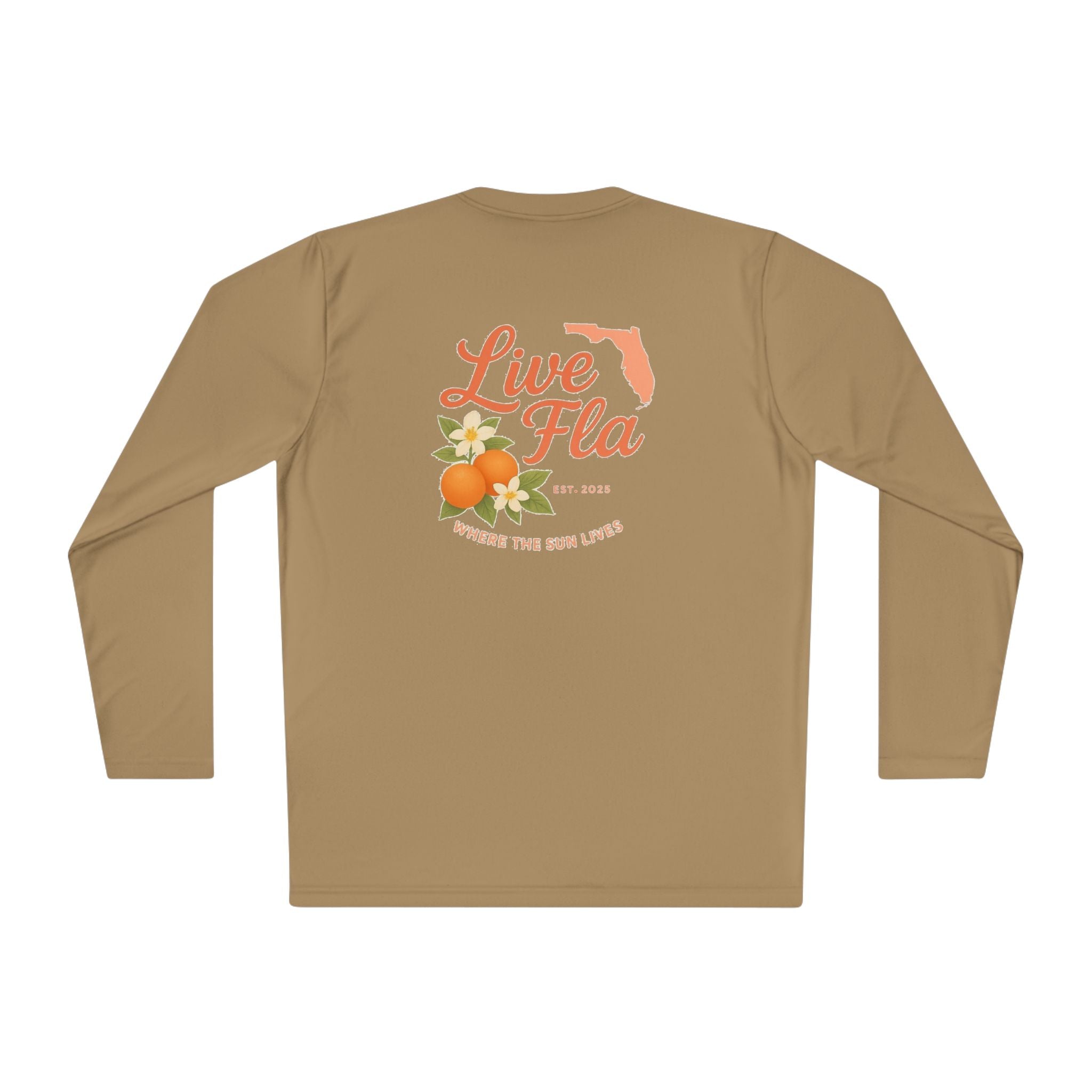 Lightweight Long Sleeve Tee, Florida Inspired, Casual Wear, Gift for Sunshine Lovers, Travel Souvenir, Summer Essential