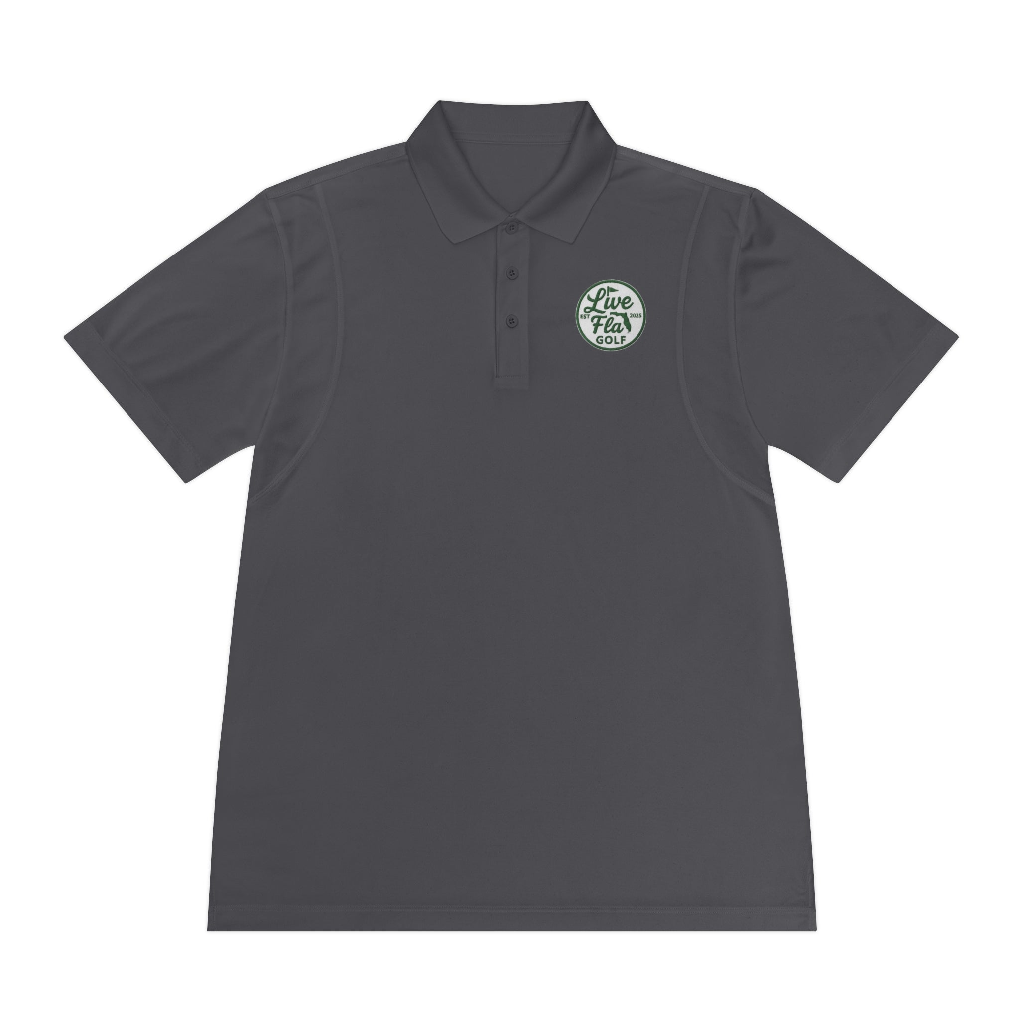 Men's Sport Polo Shirt - Live Free Golf Apparel, Casual Golf Shirt, Father's Day Gift, Outdoor Adventure Clothing, Comfortable Summer Wear